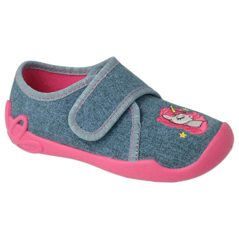 Befado children's slippers 122x016 gray with unicorn grey