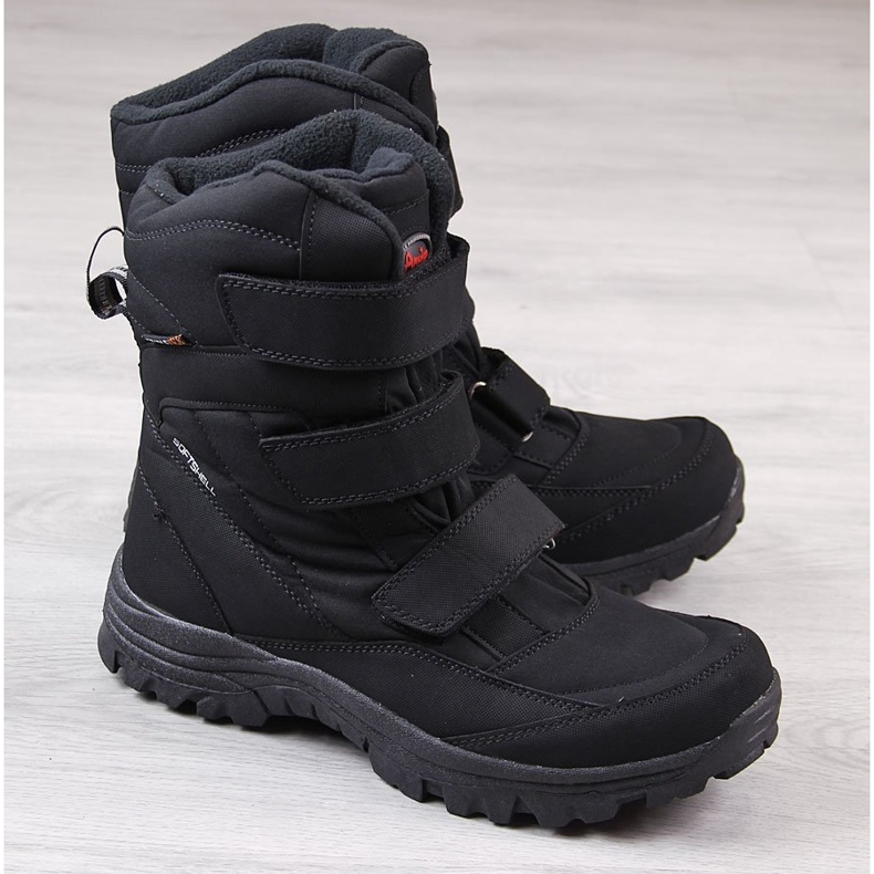 Men's waterproof trekking black American Club snow boots