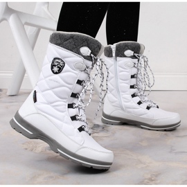 Women's snow boots waterproof winter white American Club 08/22 - KeeShoes