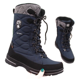 American Club navy blue waterproof winter boots for women