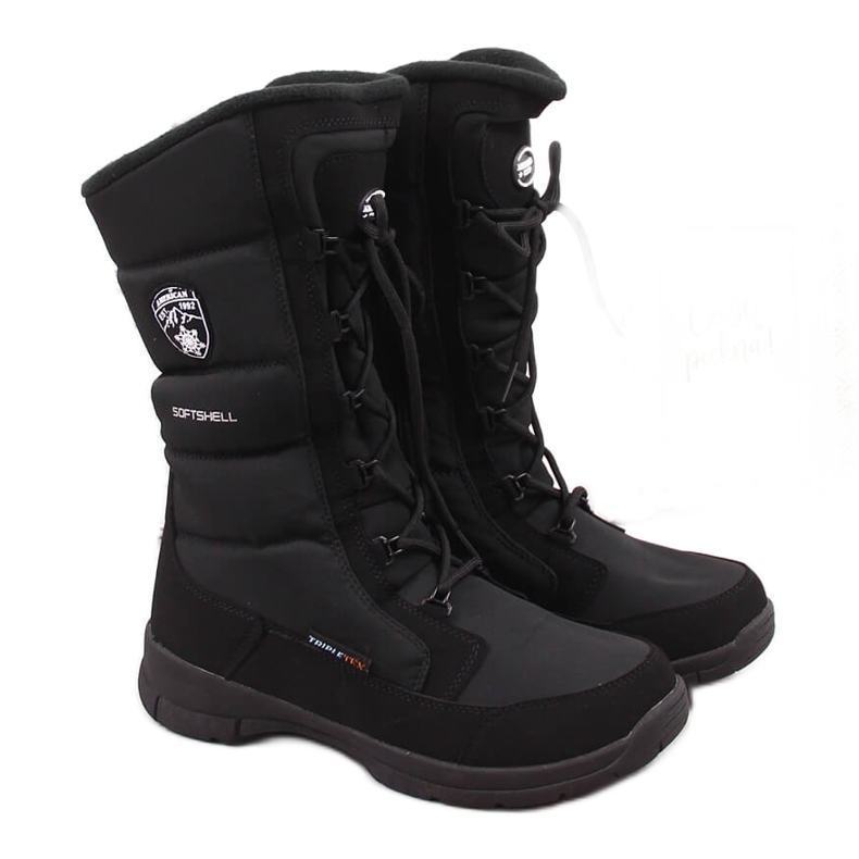 Black American Club waterproof snow boots