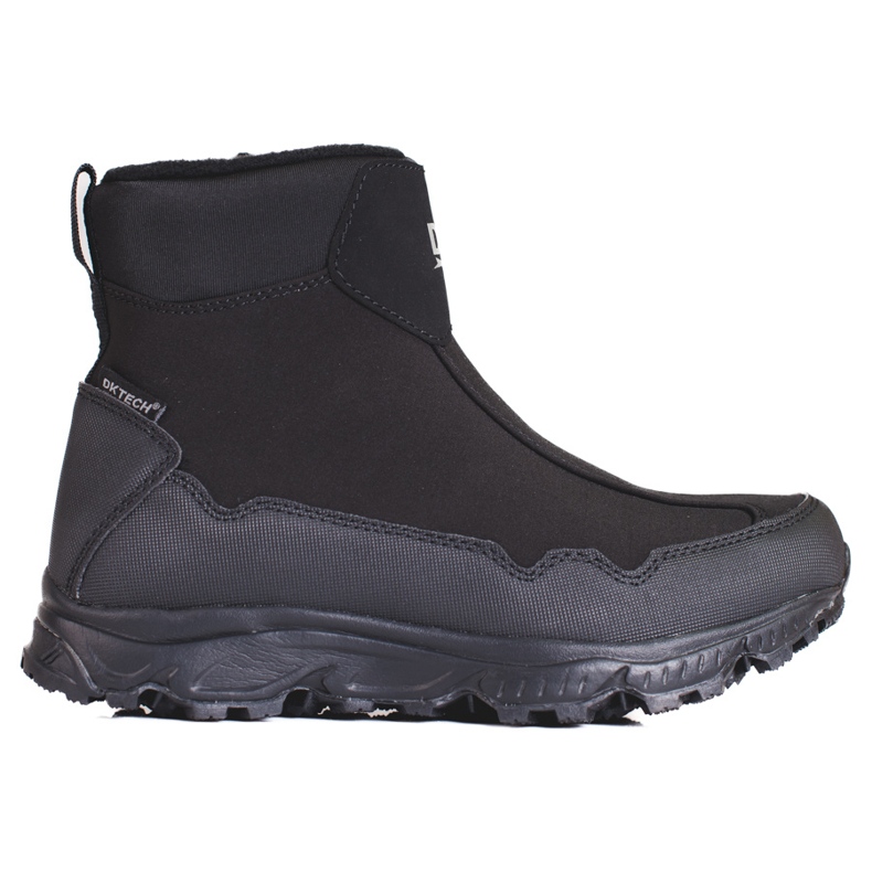 DK women's low snow boots with a thick sole, black