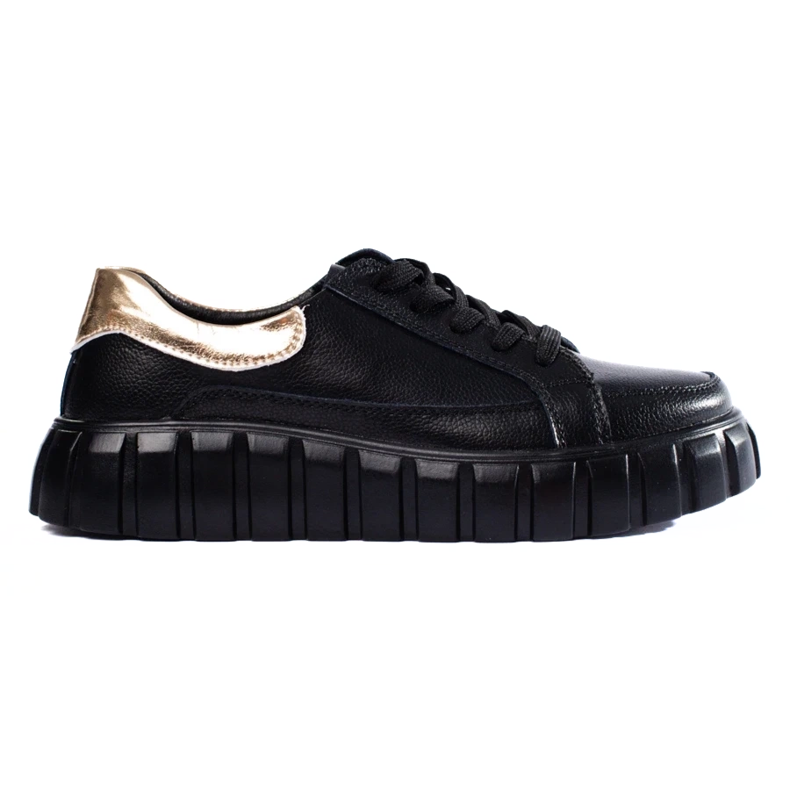 Women's platform sneakers black
