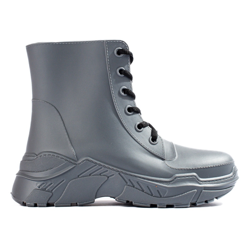Gray lace-up women's Shelovet rain boots grey Gray lace-up women's Shelovet rain boots grey