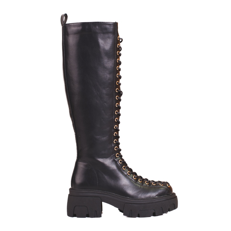High, laced women's Shelovet boots black