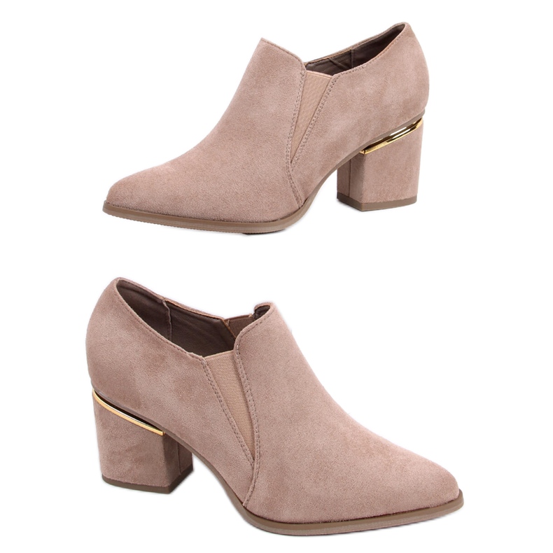Brenda Khaki high heels beige