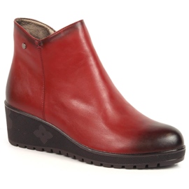 Red Women's insulated wedge boots Jezzi black