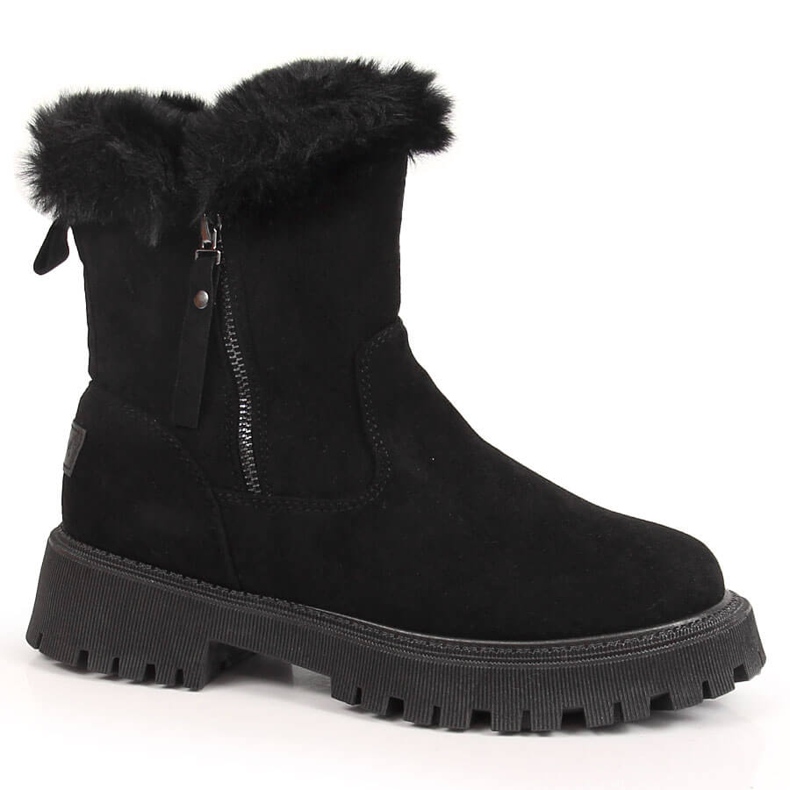Black Vinceza women's boots with fur