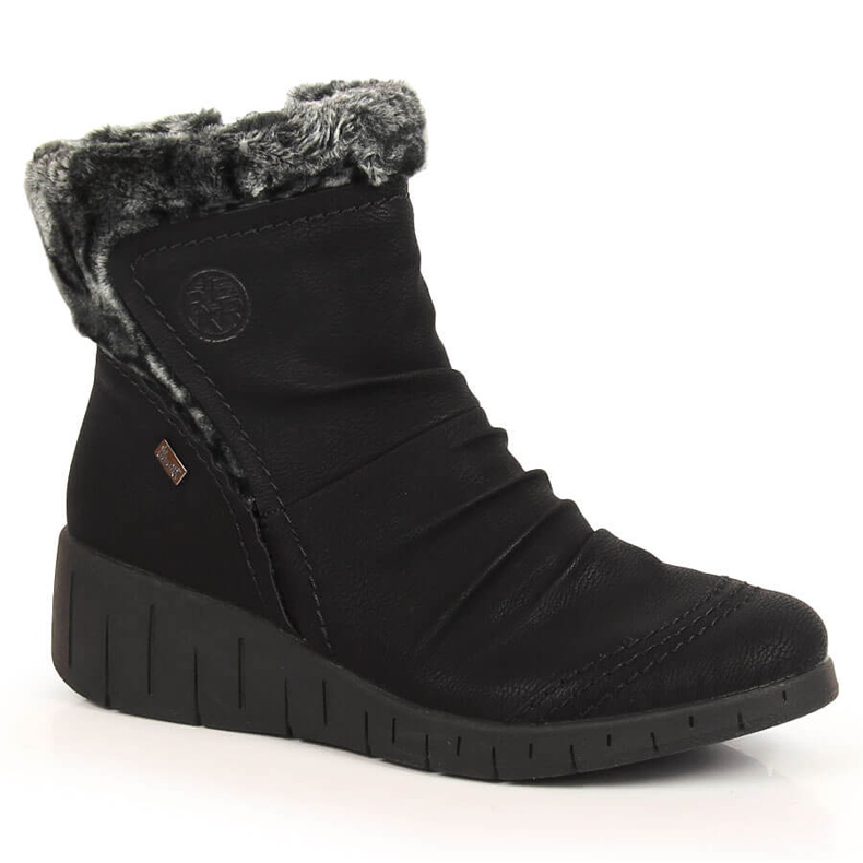 Black Rieker Y1361-00 waterproof winter boots for women white Black Rieker Y1361-00 waterproof winter boots for women white