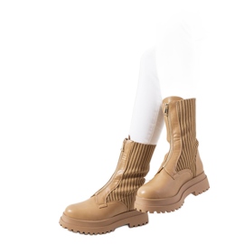 Brown boots with a sock upper from Lewin