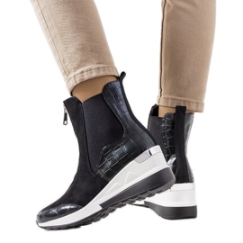 PA1 Black sneakers on the Triaca wedge
