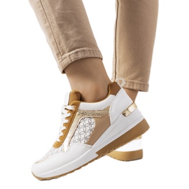 White and brown sneakers from Nanson golden