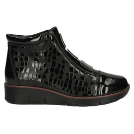 Leather insulated wedge boots Filippo W PAW277A black