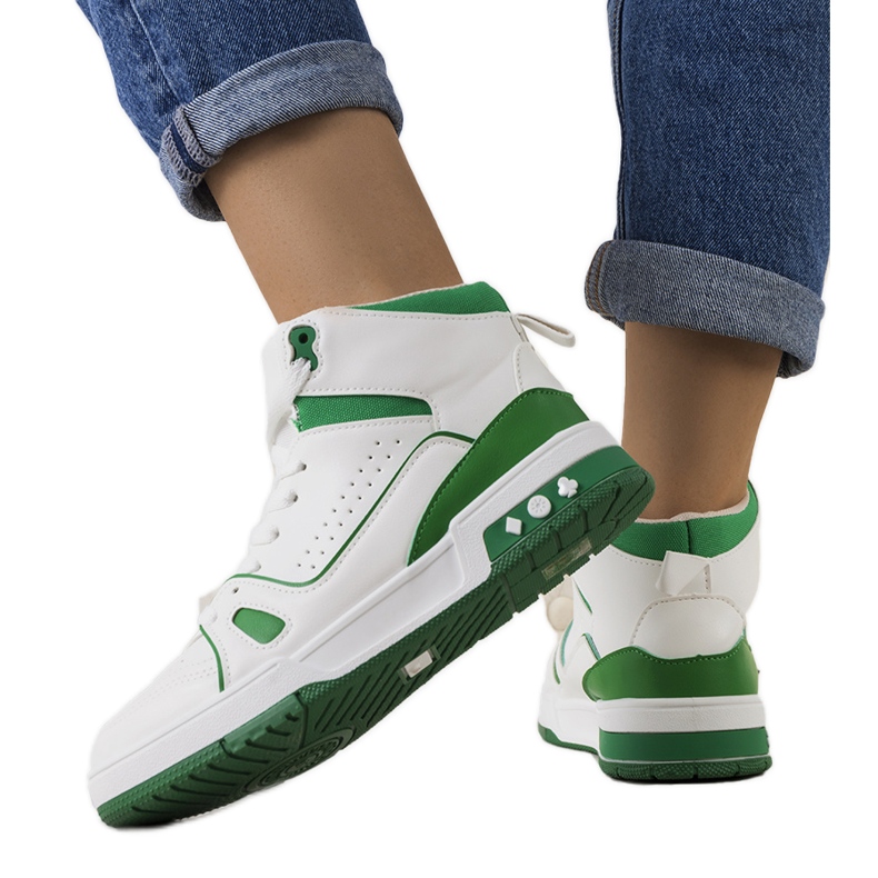 Green sneakers for the ankle Megatheo