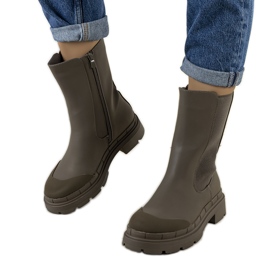 Dark green matte Antede boots