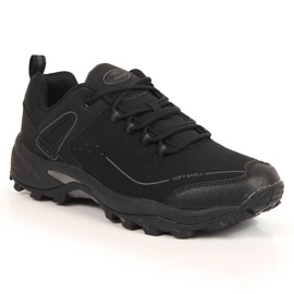 Atletico men's waterproof softshell trekking sports shoes black