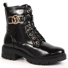 Women's black lacquered insulated boots Potocki Women's black lacquered insulated boots Potocki