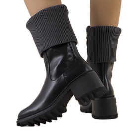 Black high-heeled boots from Lalita