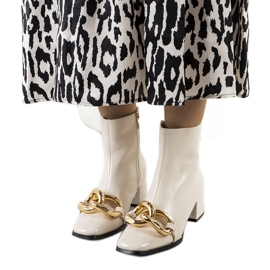 Beige patent leather Milanel boots Beige patent leather Milanel boots