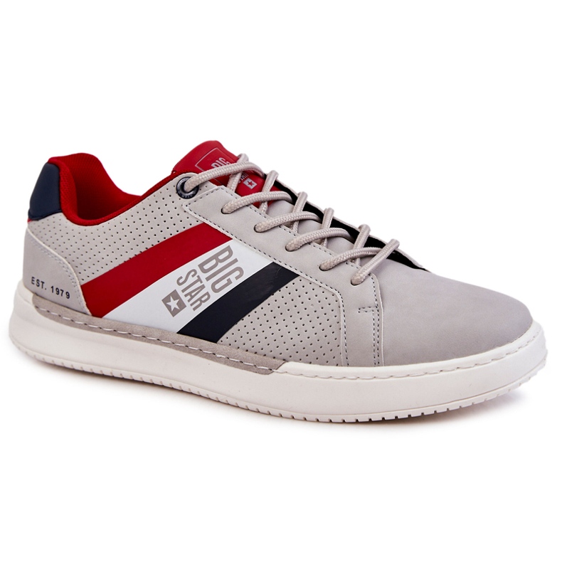 Classic Men's Sport Shoes Memory Foam Big Star KK174056 Gray grey Classic Men's Sport Shoes Memory Foam Big Star KK174056 Gray grey