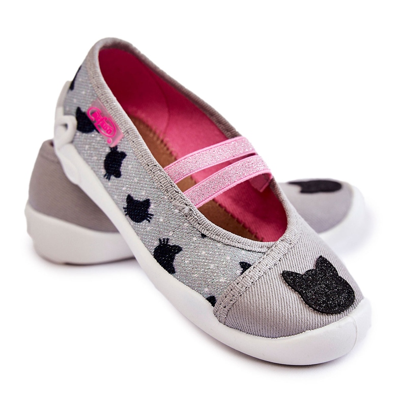 BEFADO S.A. Slippers of the Ballerina Befado Kitten 116X302 Gray grey