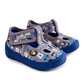 BEFADO S.A. Shoes Slippers Befado Animals 533P020 Gray blue grey BEFADO S.A. Shoes Slippers Befado Animals 533P020 Gray blue grey
