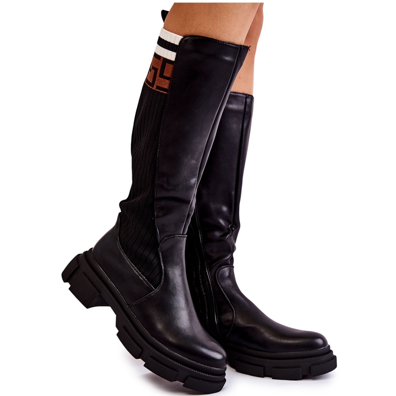 PG1 Women's Black Kathrin Knee High Boots