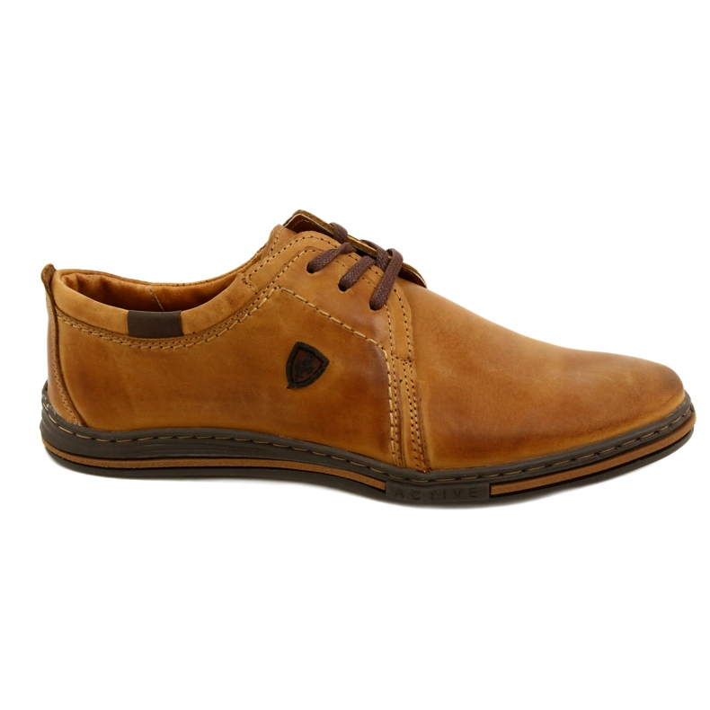 Polbut 343 Camel men's leather shoes brown