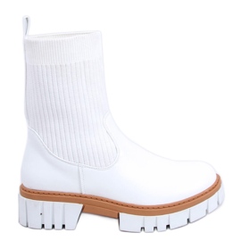 Ankle boots with a flexible Barrino White upper