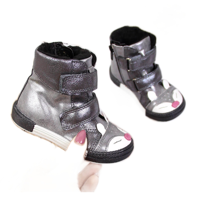Girls' shoes, velcro, silver fox, Kornecki 6583