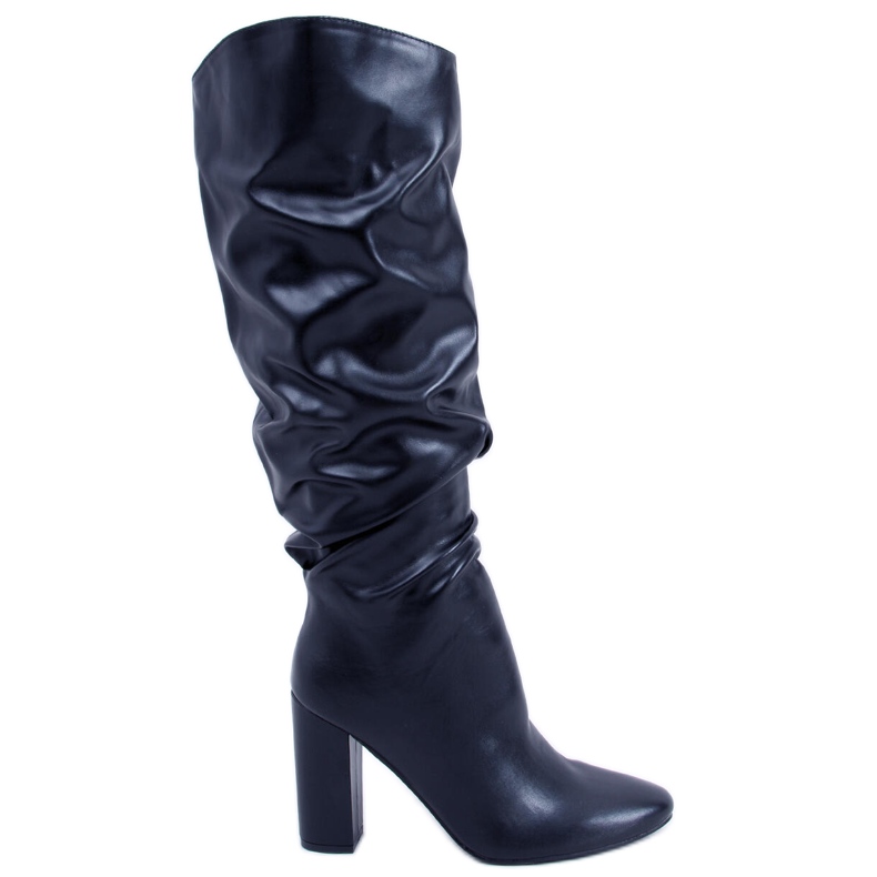 BM High-heeled boots with crinkles from Whitney Black