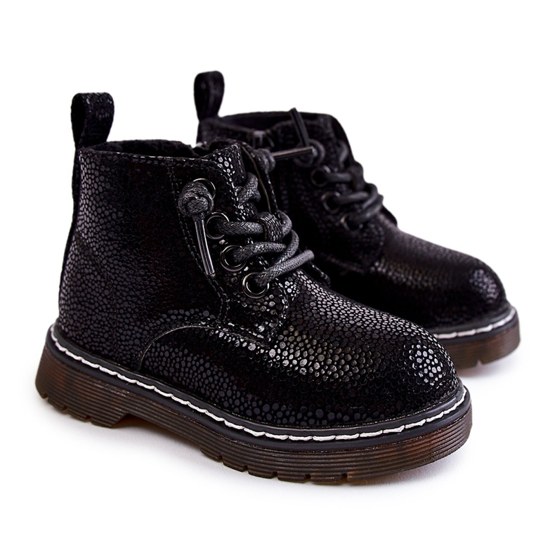 Children's Warm Boots With Zipper Black Betsy