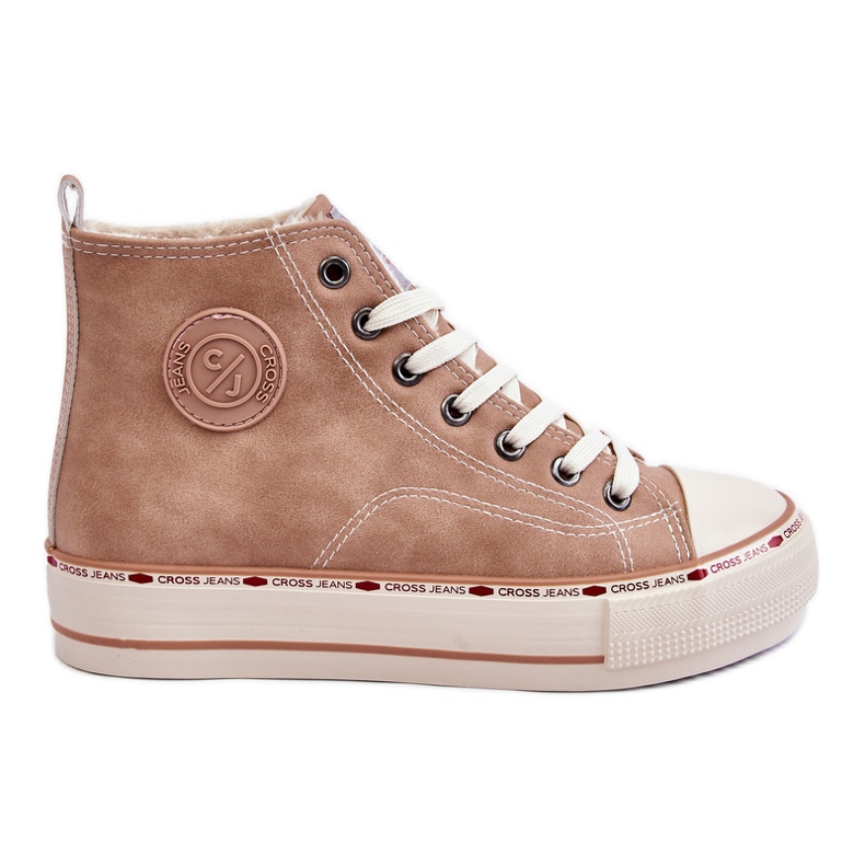 Women's High Cross Jeans KK2R4045C Beige Sneakers