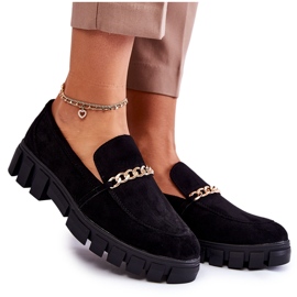 Sergio Leone Suede Shoes With Chain Black Anne