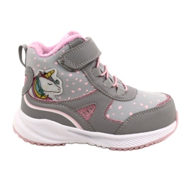 American Club Girls' sports shoes with a RL92/22 gray-pink membrane