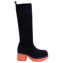 PA1 Duff Orange sock upper black