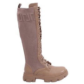 BM Keyshia LT.KHAKI elasticated uppers beige BM Keyshia LT.KHAKI elasticated uppers beige