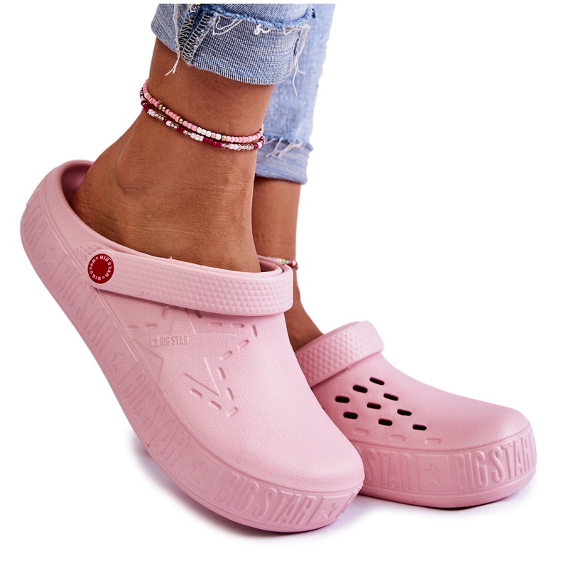 Women's Light Slippers Kroks Big Star II275008 Pink Women's Light Slippers Kroks Big Star II275008 Pink