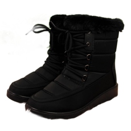 Black Vinceza insulated women's snow boots with fur Black Vinceza insulated women's snow boots with fur