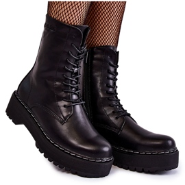 Women s Warm Leather Boots Black Dorchen KeeShoes
