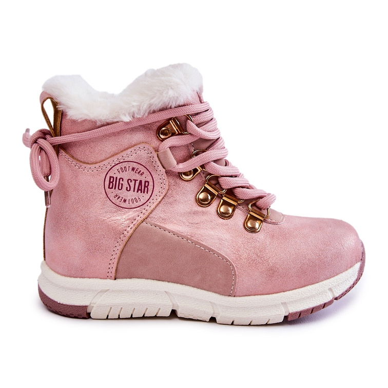 Children's insulated boots with a zipper Big Star KK374177 Pink Children's insulated boots with a zipper Big Star KK374177 Pink
