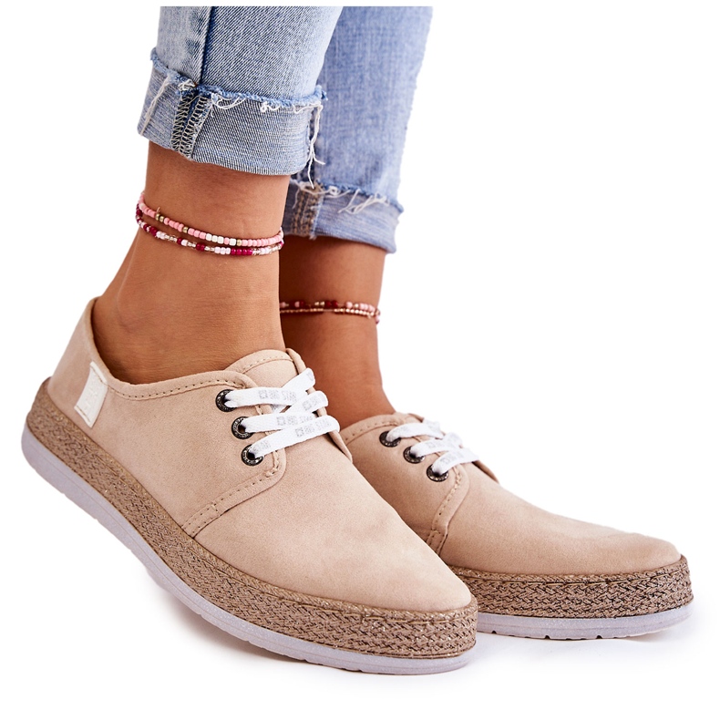 Women's Low Sneakers Memory Foam System Big Star Beige KK276005