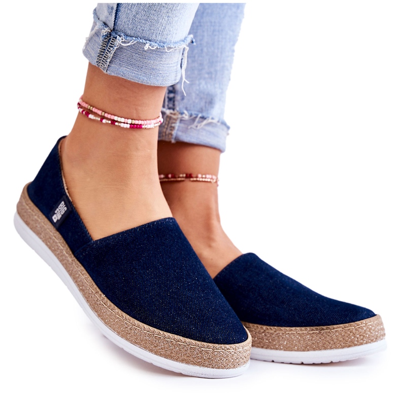 Women's Sneakers Slip On Big Star KK276009 Navy blue Women's Sneakers Slip On Big Star KK276009 Navy blue