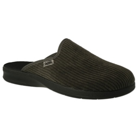 Befado men's pu slippers 548M028 green corduroy