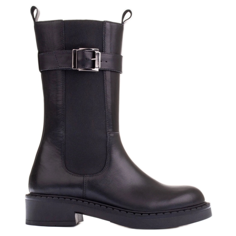 Marco Shoes High boots with wide rubber black