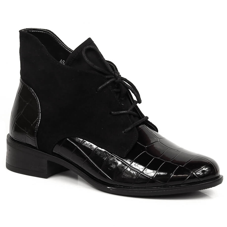 Women's lace-up, insulated black Jezzi boots