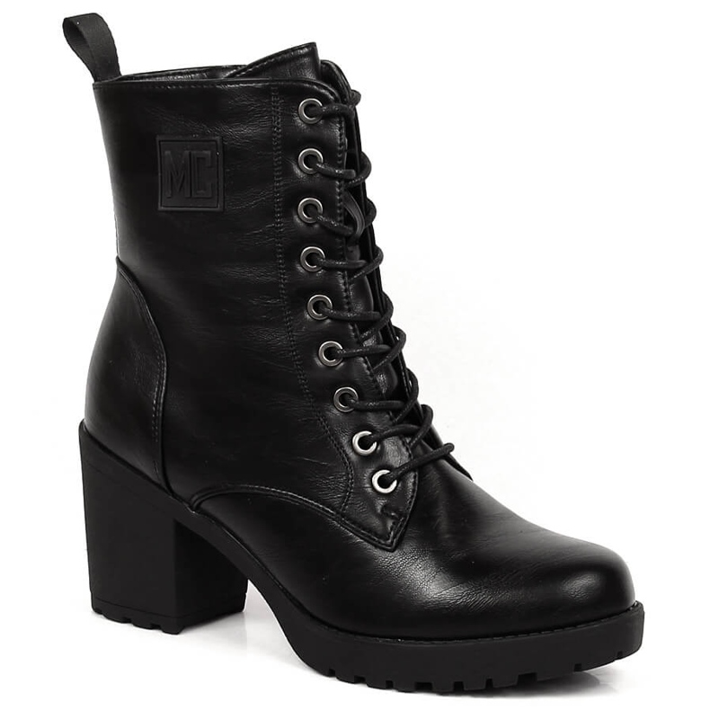 T.Sokolski Boots laced on a post and a zipper, insulated Jezzi black