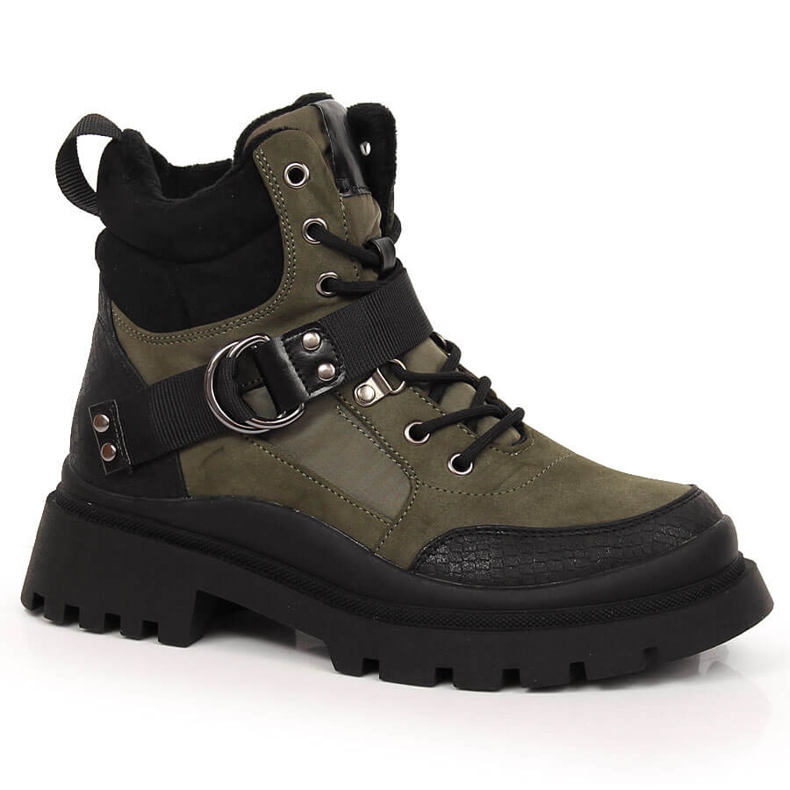 Women's boots insulated khaki NEWS green