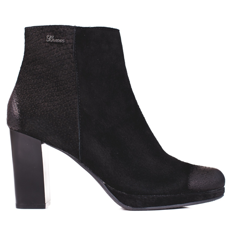 Women's black boots on a high Shelovet post