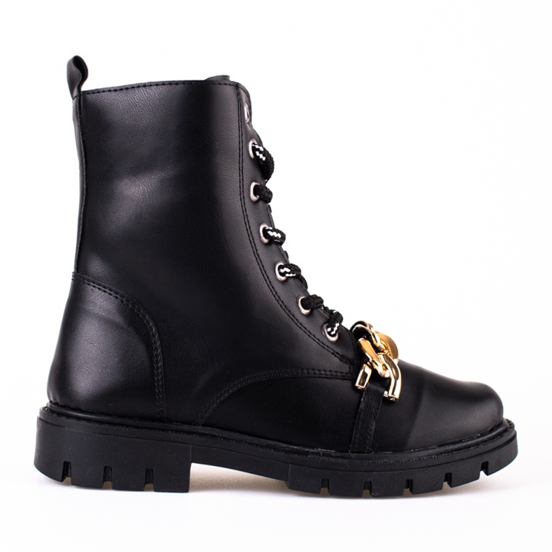 Black girls boots with Shelovet chain